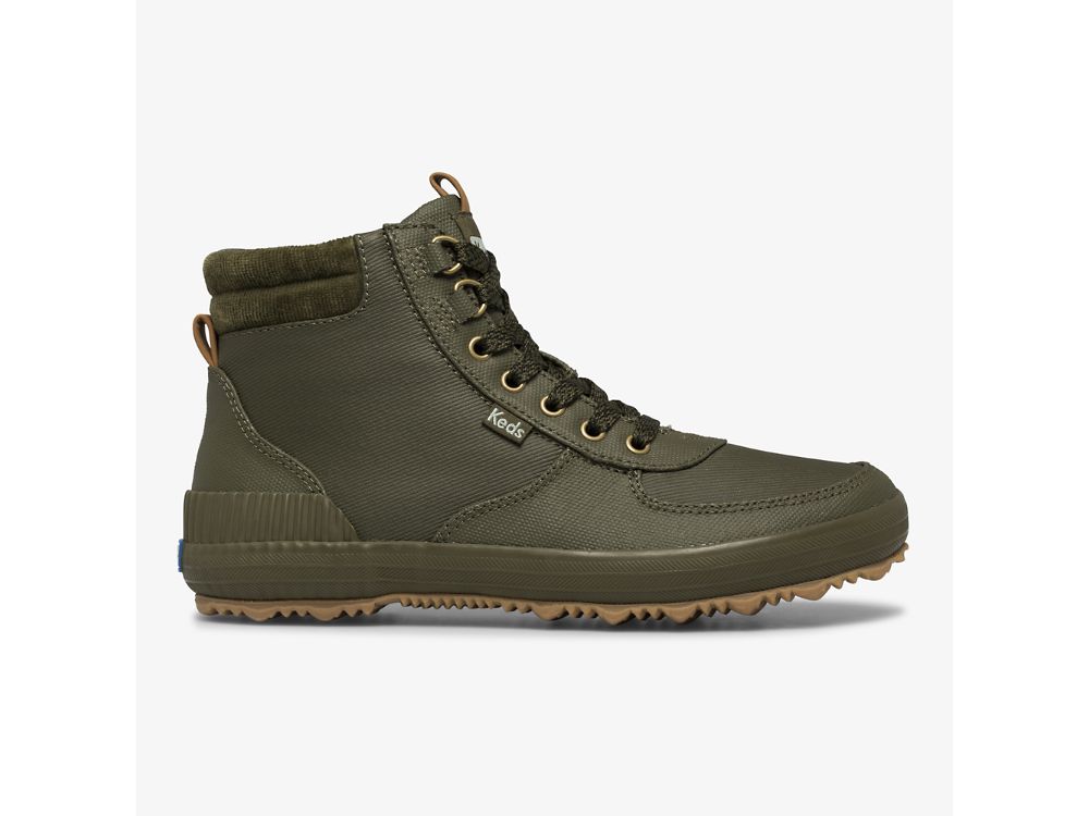 Keds Scout Boot III Vizi Resistant Vászon w/ Thinsulate™ Női Csizma Olivazöld | HU-14416