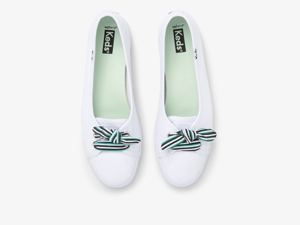 Keds Seaside Vászon Női SlipOnSneakers Fehér Színes | HU-06001