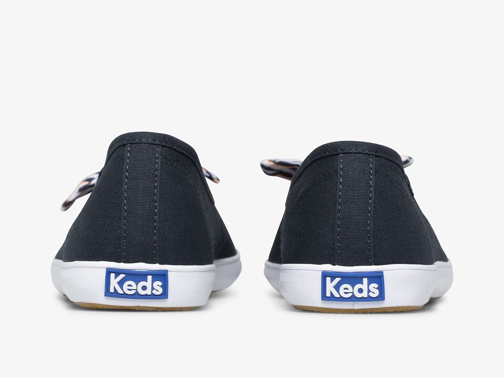 Keds Seaside Vászon Női SlipOnSneakers Sötétkék Színes | HU-65670