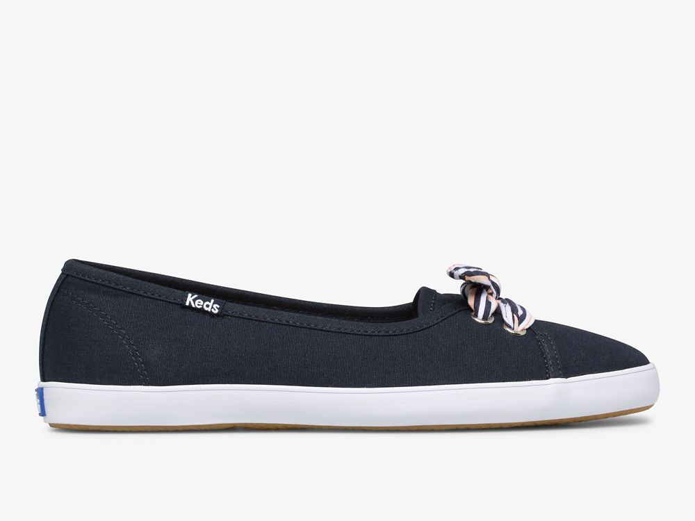 Keds Seaside Vászon Női SlipOnSneakers Sötétkék Színes | HU-65670