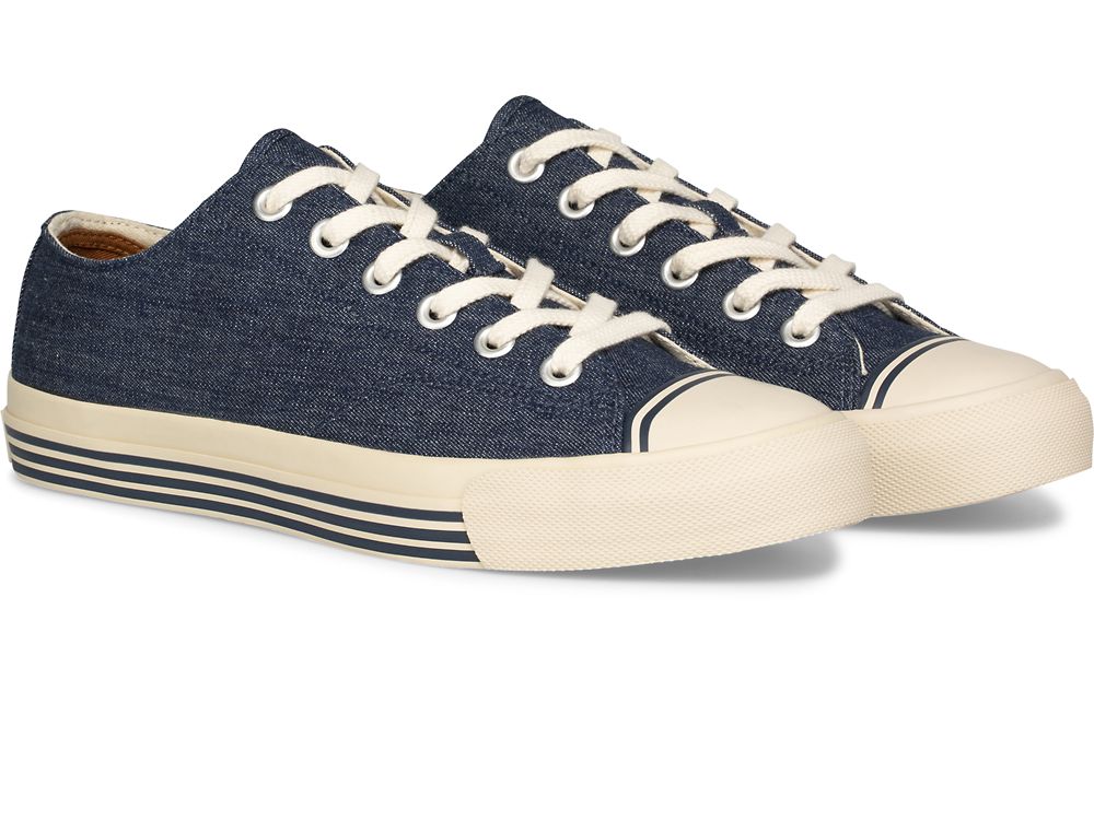 Keds Super Recycled Denim Férfi Tornacipő Sötétkék | HU-32693