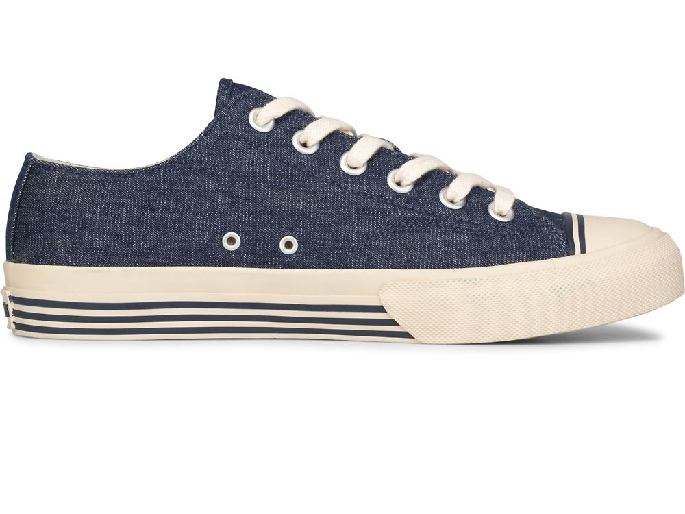 Keds Super Recycled Denim Férfi Tornacipő Sötétkék | HU-32693