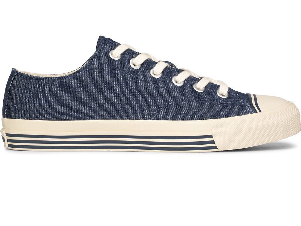 Keds Super Recycled Denim Férfi Tornacipő Sötétkék | HU-32693