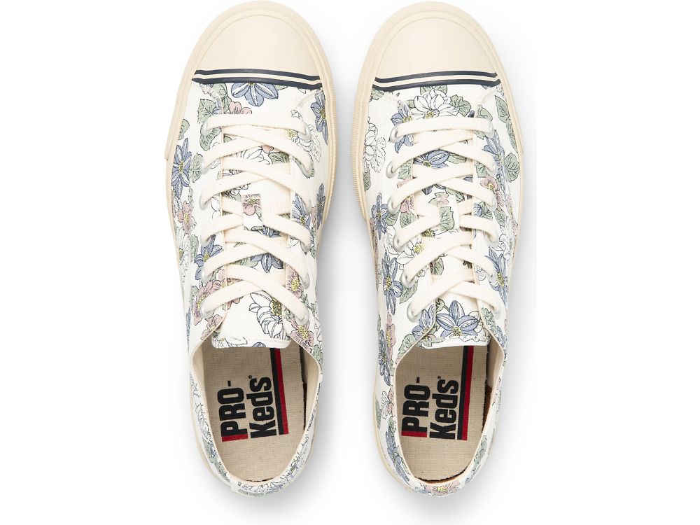 Keds Super Recycled Vászon Floral Print Férfi Tornacipő Krém | HU-91776