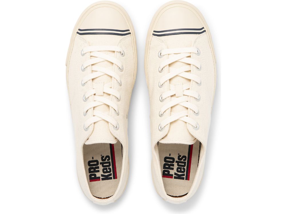 Keds Super Vászon Férfi Tornacipő Krém | HU-04898