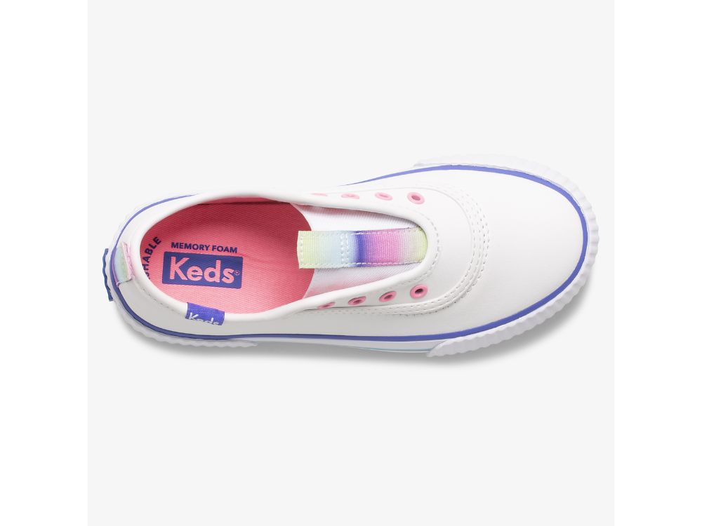 Keds Topkick Slip On Washable Bőr Lány SlipOnSneakers Fehér | HU-83725