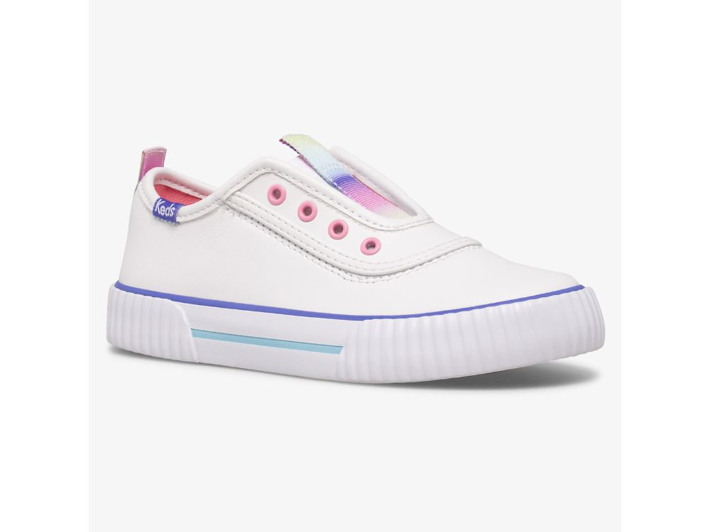 Keds Topkick Slip On Washable Bőr Lány SlipOnSneakers Fehér | HU-83725