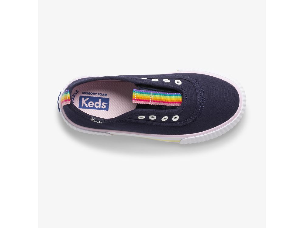 Keds Topkick Washable Slip-On Lány SlipOnSneakers Sötétkék Színes | HU-32710