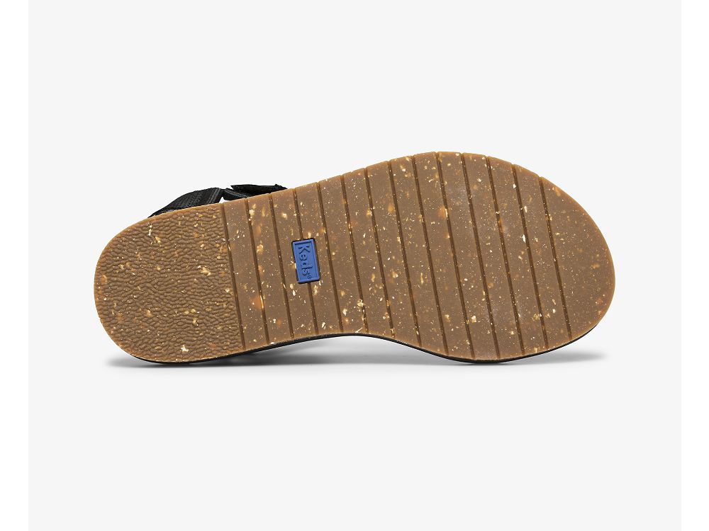 Keds Trio Eco Sandal with Tencel™ Női SlipOnSneakers Fekete | HU-15209