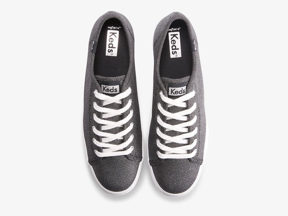 Keds Triple Kick Metallic Női Platform Sneakers Sötétszürke | HU-02278