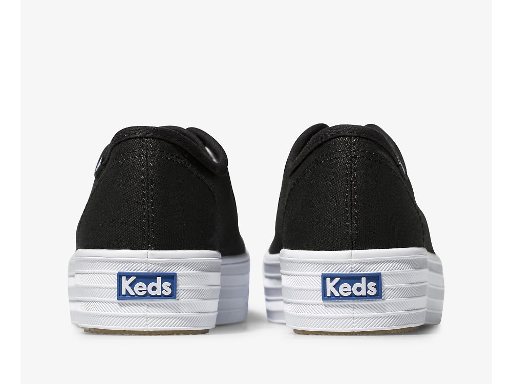 Keds Triple Kick Női Teniszcipő Fekete | HU-75739