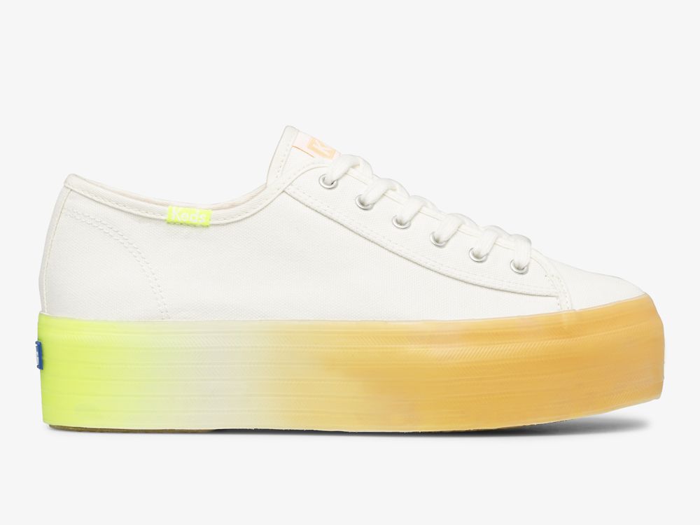 Keds Triple Up Ombre Foxing Női Platform Sneakers Fehér Színes | HU-93960