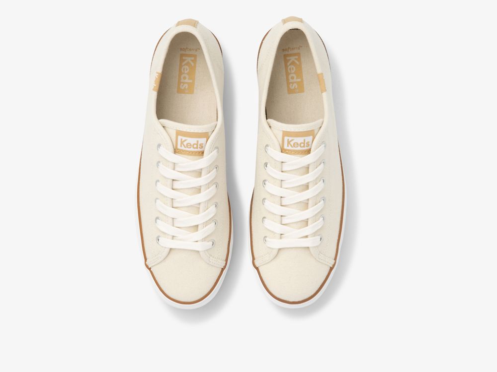 Keds Triple Up Vászon Női Teniszcipő Krém | HU-64035