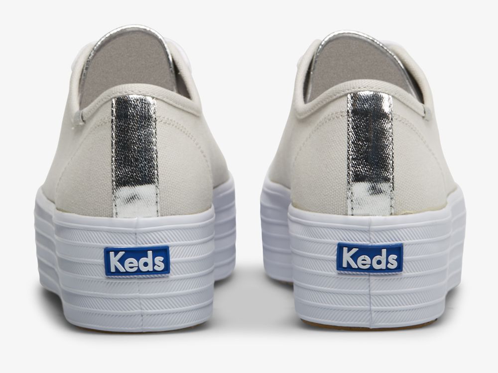 Keds Triple Up Vászon Női Teniszcipő Szürke Titán | HU-11074