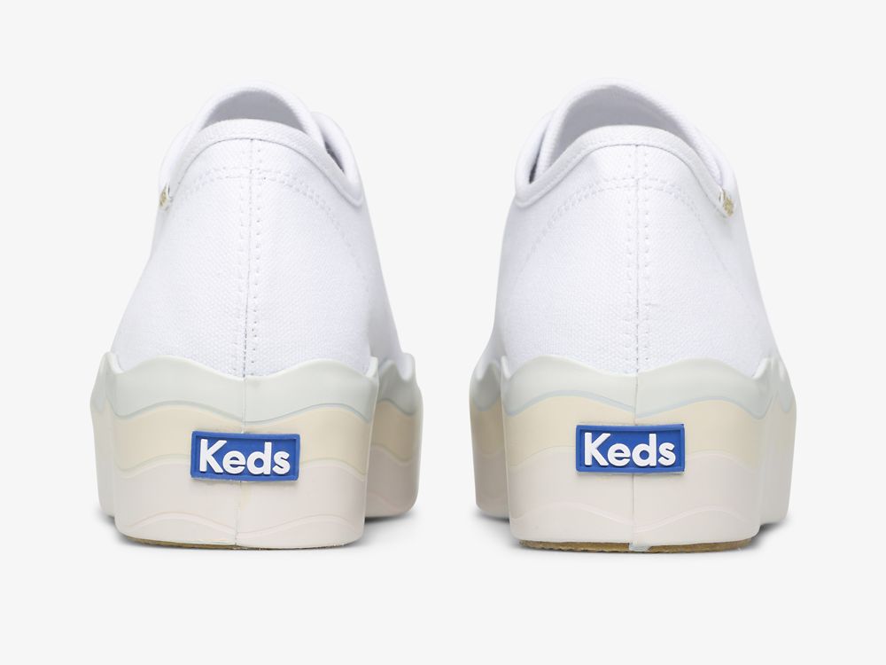 Keds Triple Up Vászon Wave Foxing Női Platform Sneakers Fehér Színes | HU-02564