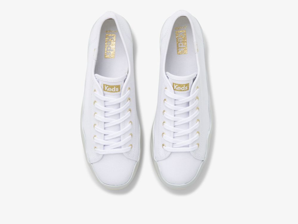 Keds Triple Up Vászon Wave Foxing Női Platform Sneakers Fehér Színes | HU-02564