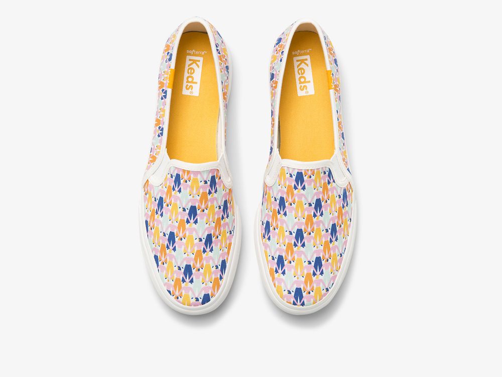 Keds Washable Double Decker Rainbow Women Női SlipOnSneakers Fehér Színes | HU-31046